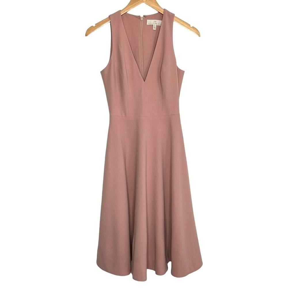 Dress the Population Womens Catalina Fit & Flare Dress Size XS Blush Sleeveless